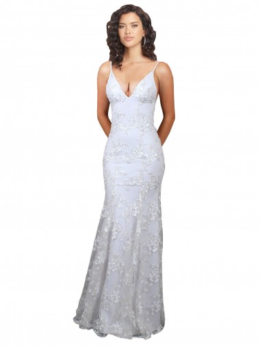 Sleeveless White Backless Mermaid V-Neck Formal Evening Gown / Prom Dress / Bridesmaid Dress Mississauga
