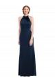 Sleeveless Dark Navy Open Back Trumpet High Neck Semi Formal Evening Dress / Prom Dress / Bridesmaid Dress Mississauga
