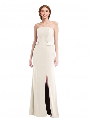 Sleeveless Ivory Trumpet Strapless Semi Formal Evening Dress / Prom Dress / Bridesmaid Dress Mississauga