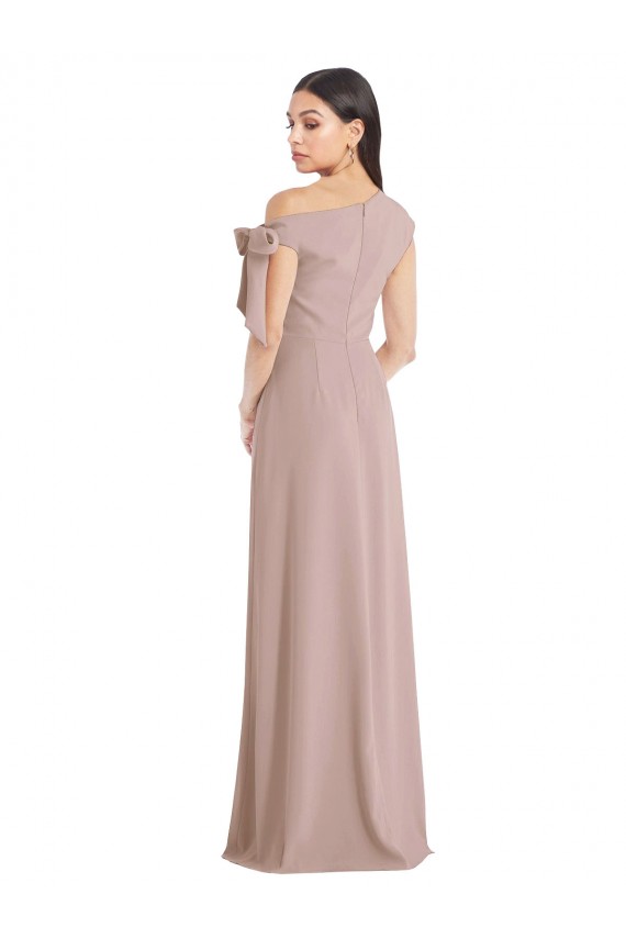 Sleeveless Dusty Pink A-Line Off the Shoulder Formal Evening Gown / Prom Dress / Bridesmaid Dress Mississauga