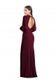 Puff Sleeves Burgundy Gold Open Back Trumpet Bateau Neck Formal Dress / Bridesmaid Dress Mississauga