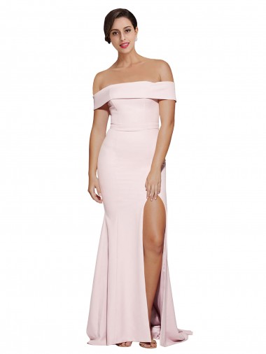 Sleeveless Pink Low Back Sheath Square Neck Formal Evening Gown / Prom Dress / Bridesmaid Dress Mississauga