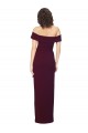 Sleeveless Burgundy Gold Low Back Sheath Off the Shoulder Formal Evening Gown / Prom Dress / Bridesmaid Dress Mississauga