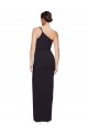Sleeveless Black Sheath Stretch Crepe One Shoulder Formal Dress / Bridesmaid Dress Mississauga