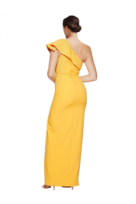 Sleeveless Saffron Sheath One Shoulder Formal Evening Gown / Prom Dress / Bridesmaid Dress Mississauga