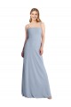 Sleeveless Smoke Blue Criss Cross Open Back A-Line Square Neck Prom Dress / Bridesmaid Dress Mississauga