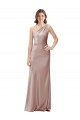 Sleeveless Dusty Pink Open Back Sheath One Shoulder Formal Evening Gown / Prom Dress / Bridesmaid Dress Mississauga