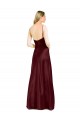 Sleeveless Burgundy Gold A-Line Stretch Satin Spaghetti Straps Bridesmaid Dress / Evening Dress Mississauga