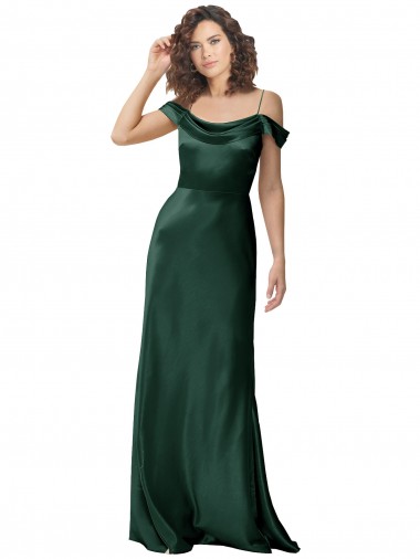 Sleeveless Hunter V-Back A-Line Off the Shoulder Formal Evening Gown / Prom Dress / Bridesmaid Dress Mississauga