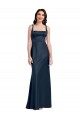 Sleeveless Dark Navy Low Back A-Line Square Neck Formal Evening Gown / Prom Dress / Bridesmaid Dress Mississauga
