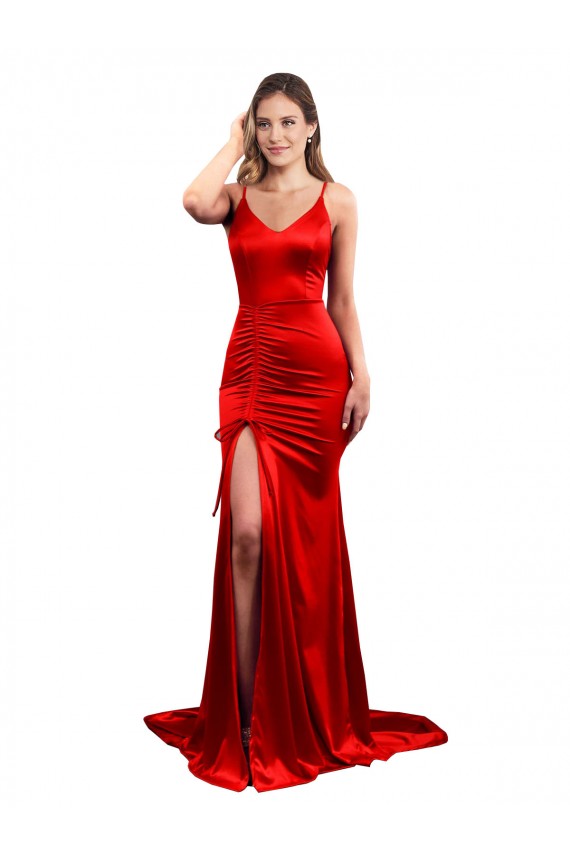 Sleeveless Red Low Back Mermaid Sweetheart Evening Dress / Bridesmaid Dress Mississauga