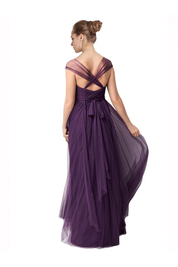 Cap Sleeves Plum Purple A-Line Sweetheart Bridesmaid Dress Mississauga