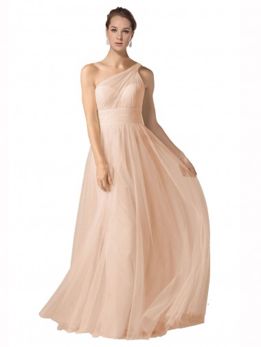 Sleeveless Nude Keyhole Back A-Line Spaghetti Straps Formal Dress / Bridesmaid Dress Mississauga