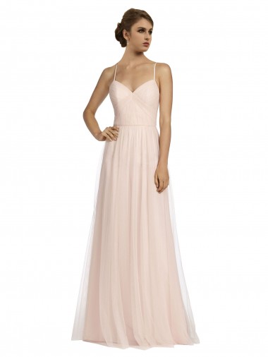 Sleeveless Pink A-Line Spaghetti Straps Bridesmaid Dress Mississauga