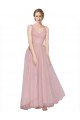 Sleeveless Pink V-Back A-Line V-Neck Bridesmaid Dress Mississauga