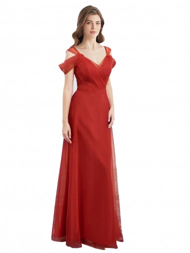 Cold Shoulder Red Low Back A-Line Sweetheart Formal Dress / Bridesmaid Dress Mississauga