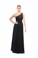 Sleeveless Black A-Line One Shoulder Bridesmaid Dress / Evening Dress Mississauga
