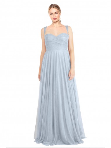 Sleeveless Light Sky Blue A-Line Spaghetti Straps Evening Gown / Bridesmaid Dress Mississauga