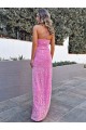 Sleeveless Shown Color Sheath Halter Neck Prom Dress Mississauga