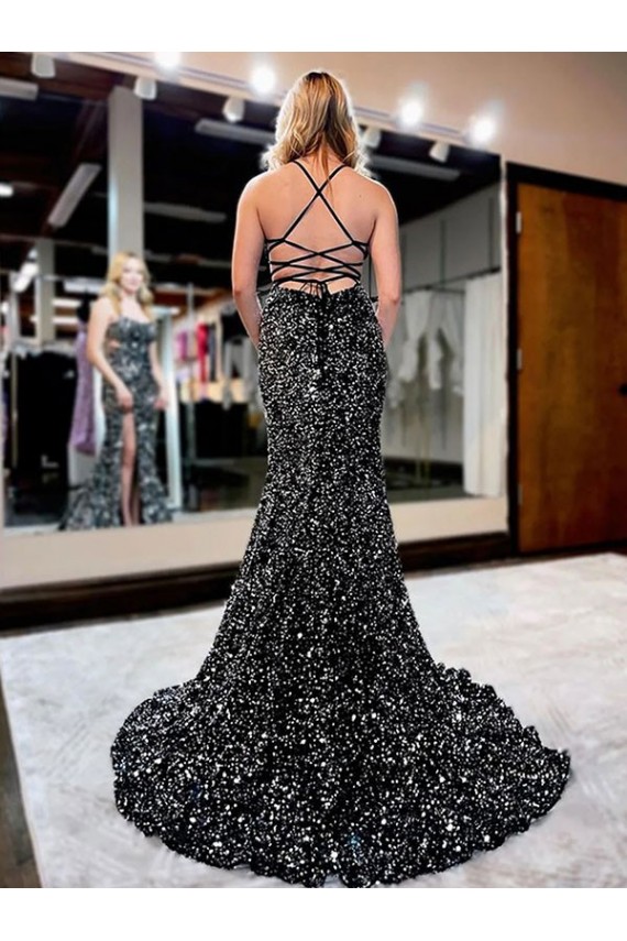 Sleeveless Shown Color Sheath Spaghetti Straps Prom Dress Mississauga