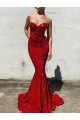 Sleeveless Burgundy Mermaid Sweetheart Prom Dress / Evening Gown Mississauga