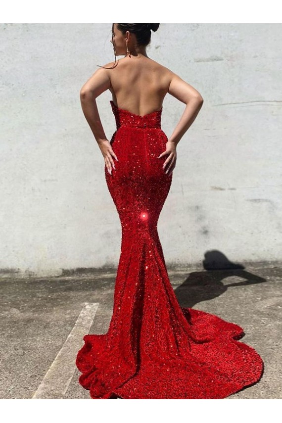Sleeveless Burgundy Mermaid Sweetheart Prom Dress / Evening Gown Mississauga
