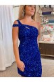Sleeveless Fuchsia Sheath One Shoulder Prom Dresses Mississauga
