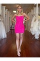 Sleeveless Fuchsia Sheath Spaghetti Straps Prom Dress Mississauga