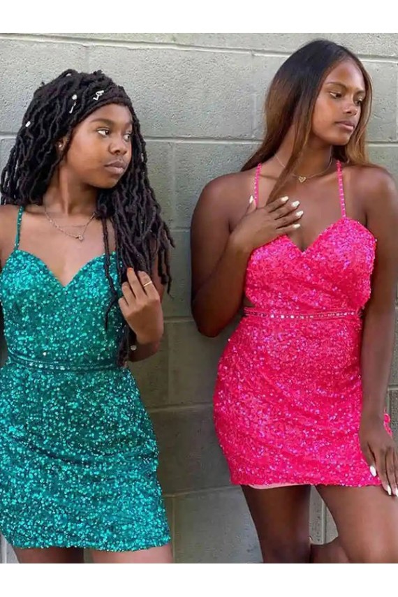 Sleeveless Dark Green Sheath V-Neck Prom Dress Mississauga