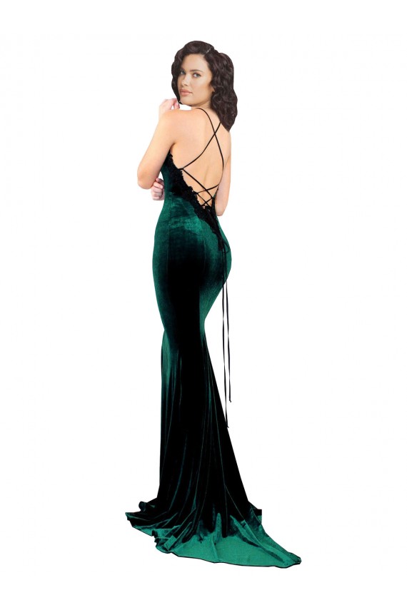 Sleeveless Dark Green Low Back Mermaid High Neck Formal Evening Gown / Prom Dress / Bridesmaid Dress Mississauga