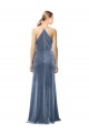 Sleeveless Dusty Blue Keyhole Back A-Line Spaghetti Straps Prom Dress / Bridesmaid Dress Mississauga