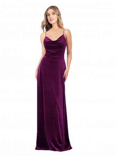 Sleeveless Grape Criss Cross Back A-Line Scoop Neck Formal Evening Gown / Prom Dress / Bridesmaid Dress Mississauga