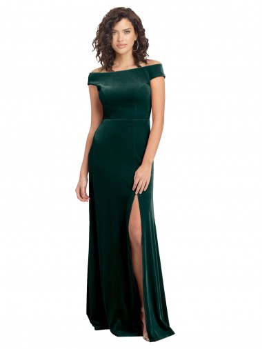 Cap Sleeves Dark Green A-Line Square Neck Formal Evening Gown / Prom Dress / Bridesmaid Dress Mississauga