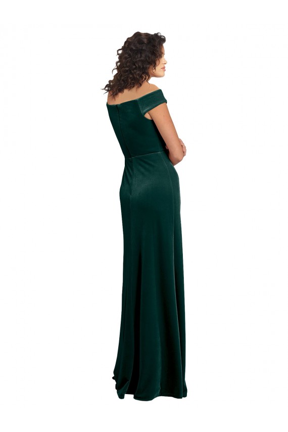 Cap Sleeves Dark Green A-Line Square Neck Formal Evening Gown / Prom Dress / Bridesmaid Dress Mississauga