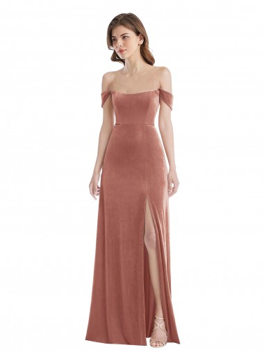 Sleeveless Cinnamon Rose A-Line Off the Shoulder Semi Formal Evening Dress / Prom Dress / Bridesmaid Dress Mississauga