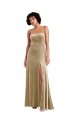 Sleeveless Champagne Low Back A-Line Square Neck Formal Evening Gown / Prom Dress / Bridesmaid Dress Mississauga