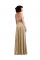 Sleeveless Champagne Low Back A-Line Square Neck Formal Evening Gown / Prom Dress / Bridesmaid Dress Mississauga