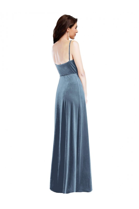 Sleeveless Dusty Blue Low Back A-Line Sweetheart Semi Formal Evening Dress / Prom Dress / Bridesmaid Dress Mississauga
