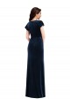 Flutter Sleeves Dark Navy A-Line V-Neck Formal Dress / Bridesmaid Dress Mississauga