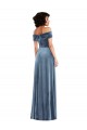 Sleeveless Dusty Blue A-Line Off the Shoulder Semi Formal Evening Dress / Prom Dress / Bridesmaid Dress Mississauga