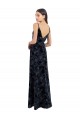 Sleeveless Dark Navy V-Back A-Line V-Neck Bridesmaid Dress Mississauga