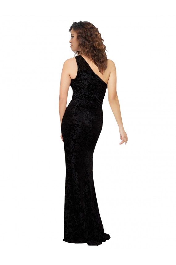 Sleeveless Black Sheath One Shoulder Bridesmaid Dresses Mississauga