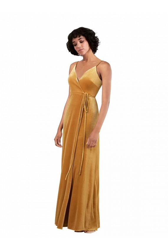Sleeveless Gold V-Back Column V-Neck Black Tie Evening Gown / Prom Dress / Bridesmaid Dress Mississauga