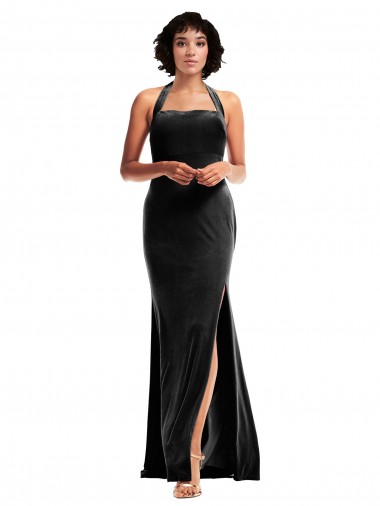 Sleeveless Black Low Back Mermaid Halter Neck Formal Evening Gown / Prom Dress / Bridesmaid Dress Mississauga