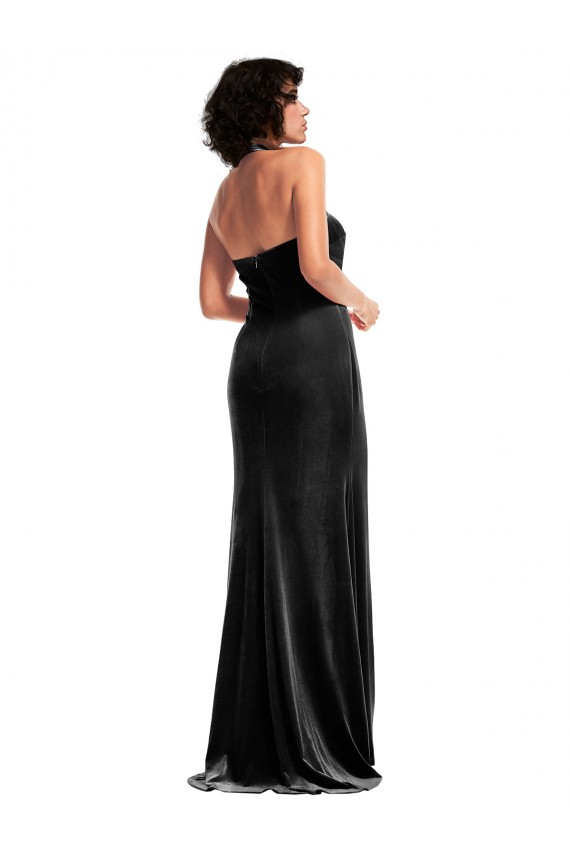 Sleeveless Black Low Back Mermaid Halter Neck Formal Evening Gown / Prom Dress / Bridesmaid Dress Mississauga