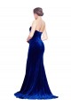 Sleeveless Royal Blue Low Back Mermaid Stretch Velvet Sweetheart Formal Evening Gown / Prom Dress / Bridesmaid Dress Mississauga