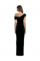 Sleeveless Dark Green Sheath Off the Shoulder High Low Evening Gown / Prom Dress / Bridesmaid Dress Mississauga