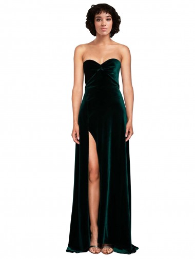 Sleeveless Dark Green Low Back A-Line Sweetheart Semi Formal Evening Dress / Prom Dress / Bridesmaid Dress Mississauga